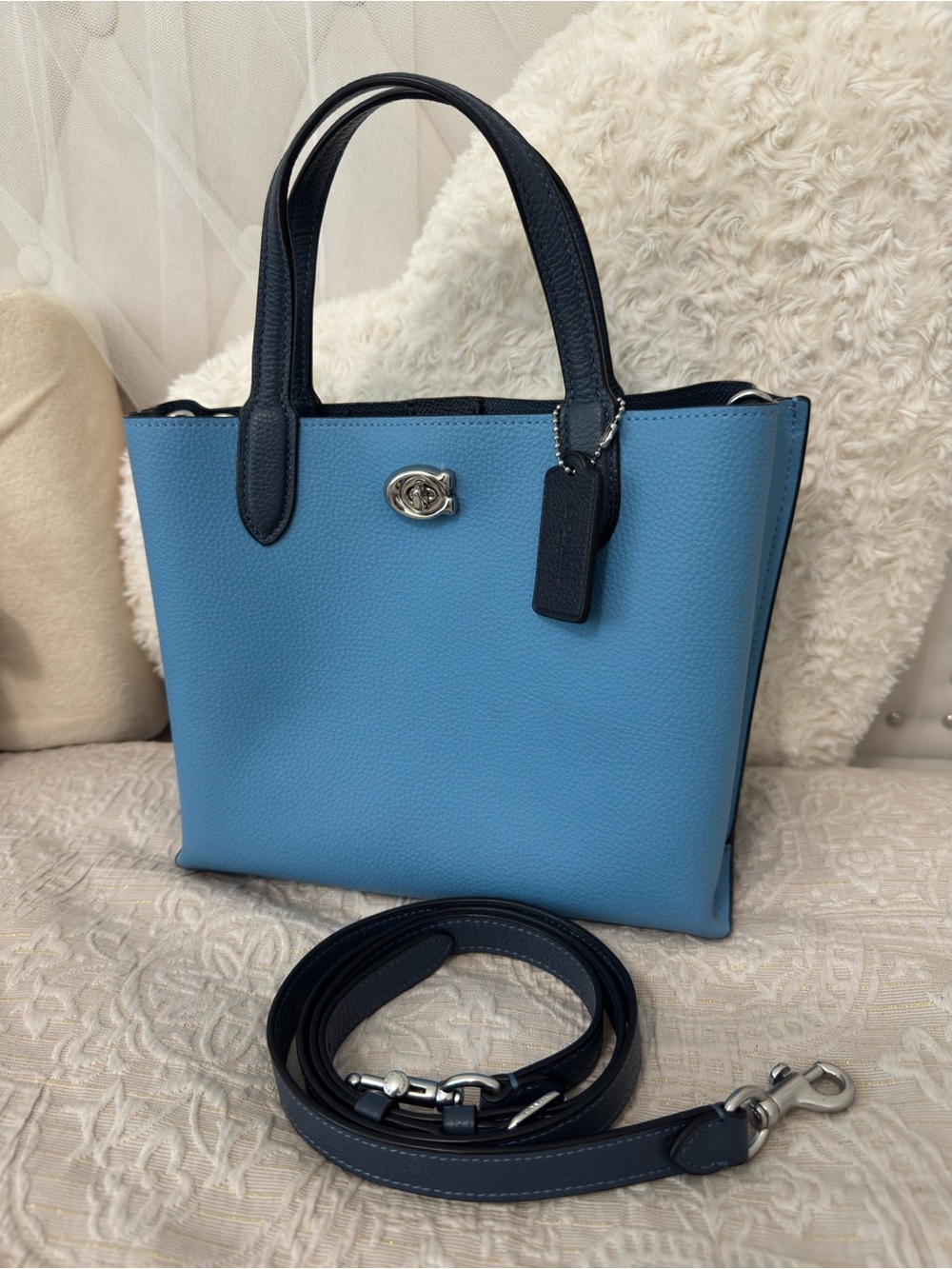 Coach Blue/Navy Colorblock  Tote